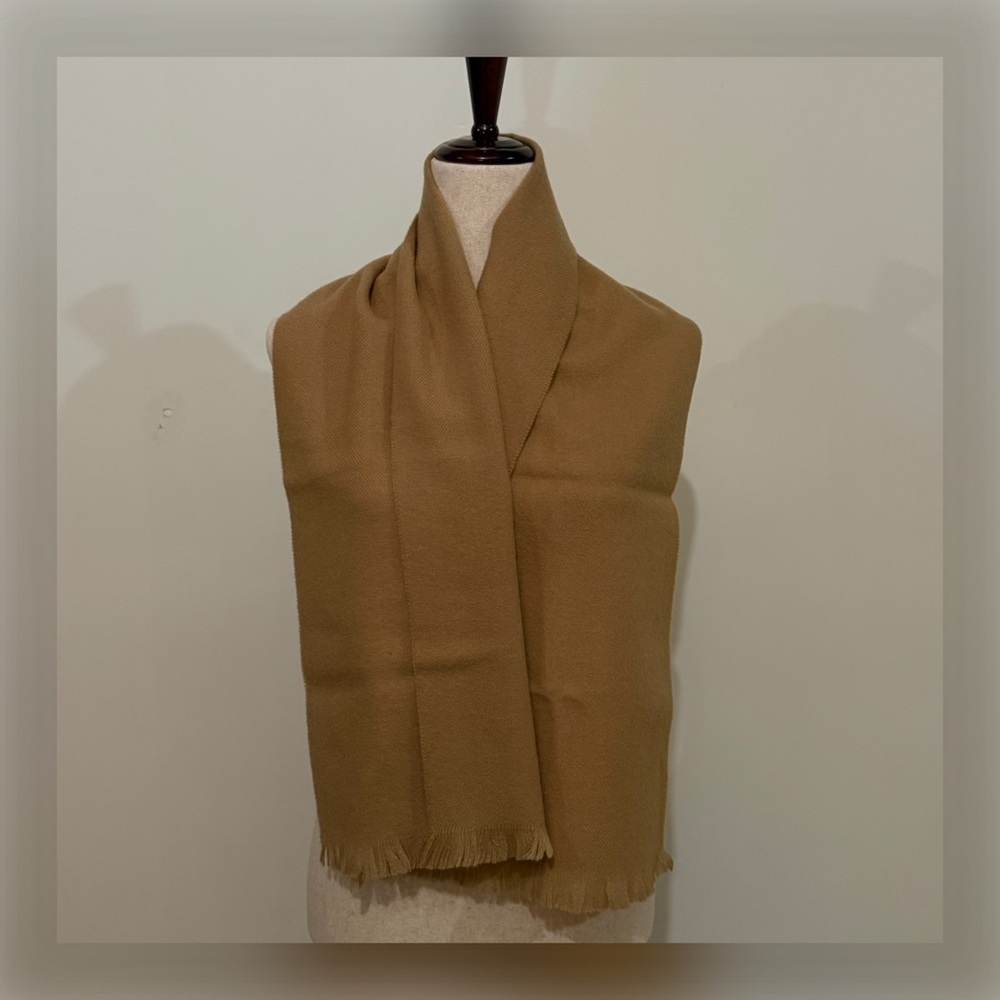 Lambswool Scarf in Camel Tan